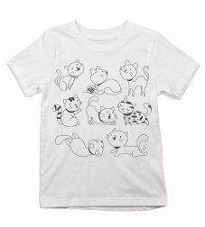 Detské tričko Maľované hravé mačičky