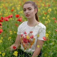 Dámske BIO tričko mak a pšenica srdcové