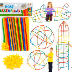 Konštrukčné slamky – Edukačná stavebnica 110 dielov