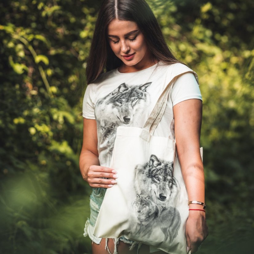 BIO bavlnená taška Vlci