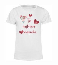 Dámske tričko najlepšia maminka bodkované srdiečka