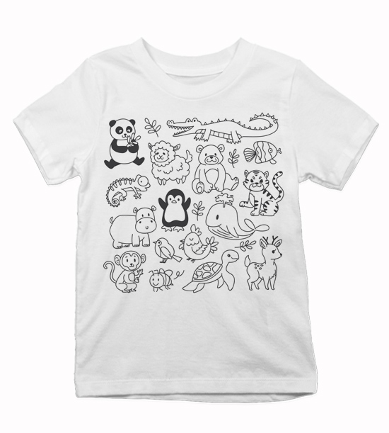 Detské tričko Maľované zvieratka mix