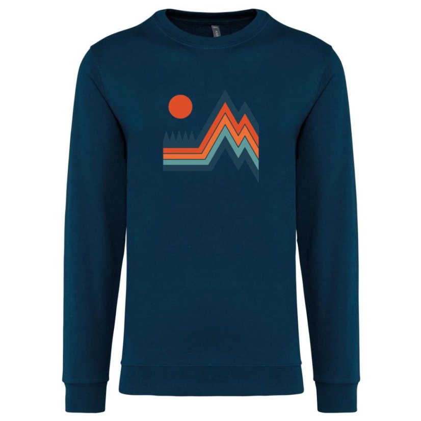 Mikina Retro príroda - Veľkosť: XL, Farby: Námornícka modrá