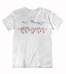 Pánske tričko stromy a štíty