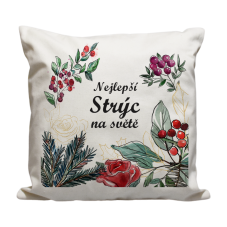 Polštář Nejlepší strýc chvojí a kvítky