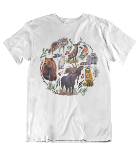 Pánske tričko kruh zvierat