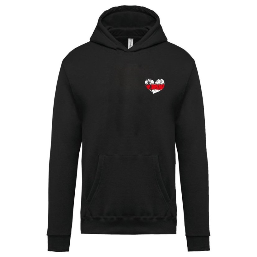 Pánska mikina s kapucňou Turistická značka Srdiečko