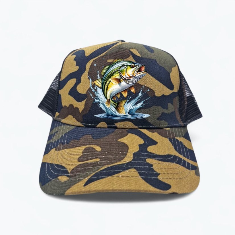 Šiltovka maskáč - Ryba, zelená