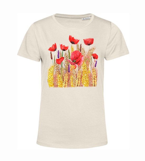 Dámské tričko Pšenično-maková pole