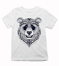 Detské tričko Maľovaný maco hlava