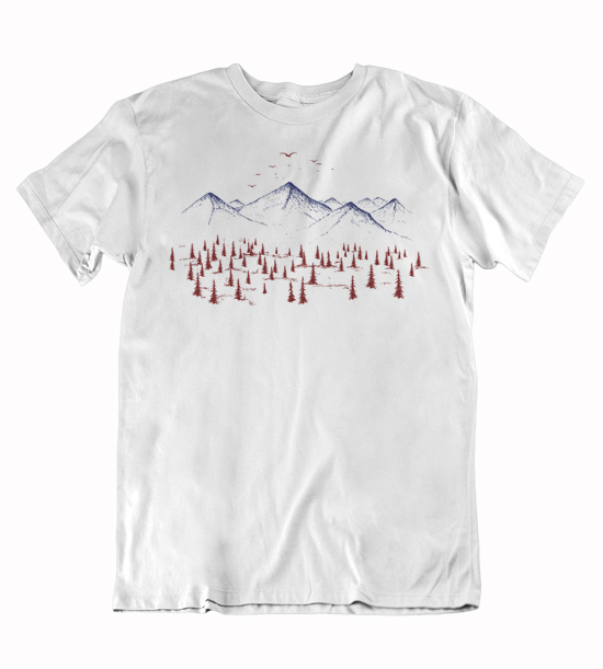 Pánske tričko stromy a štíty