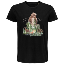Pánske Bio tričko Pán lesa, čierne