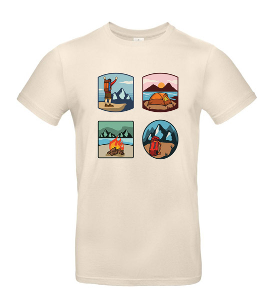 Pánske tričko turistické ikonky