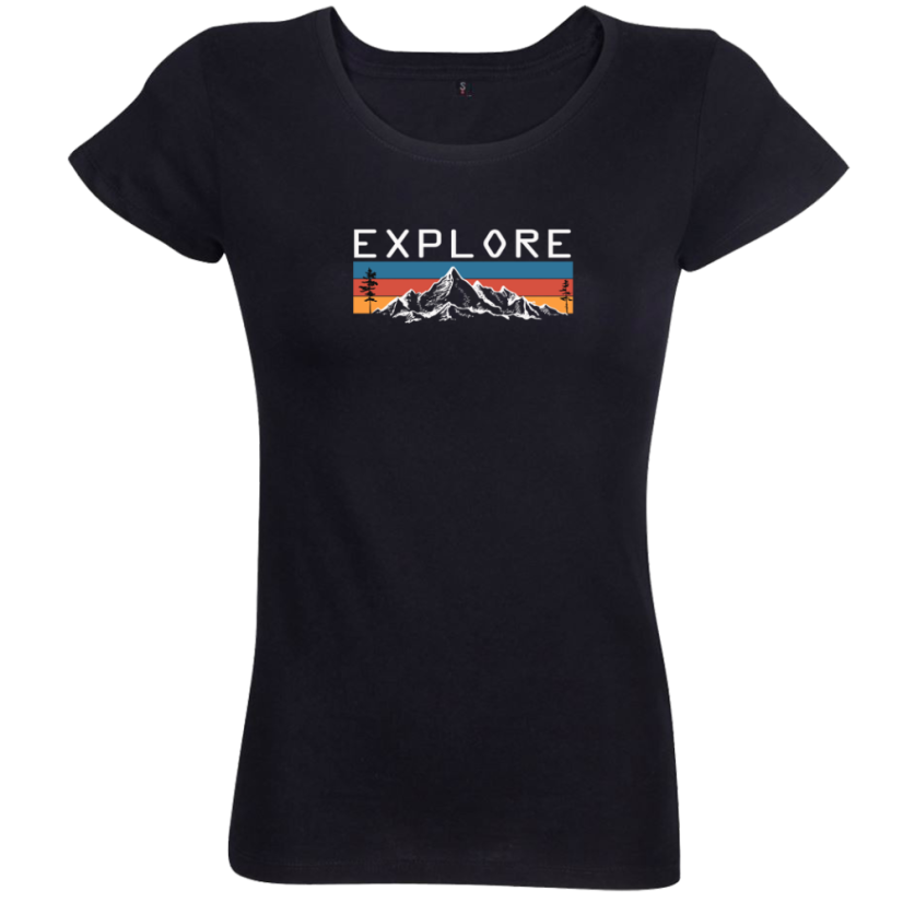 Dámske tričko Explore čierne