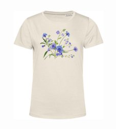 Dámske BIO tričko poľné kvety fialové