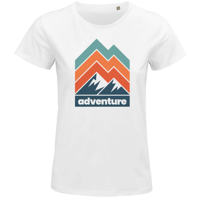 Dámske tričko Retro adventure - Veľkosť: S, Farby: Biela