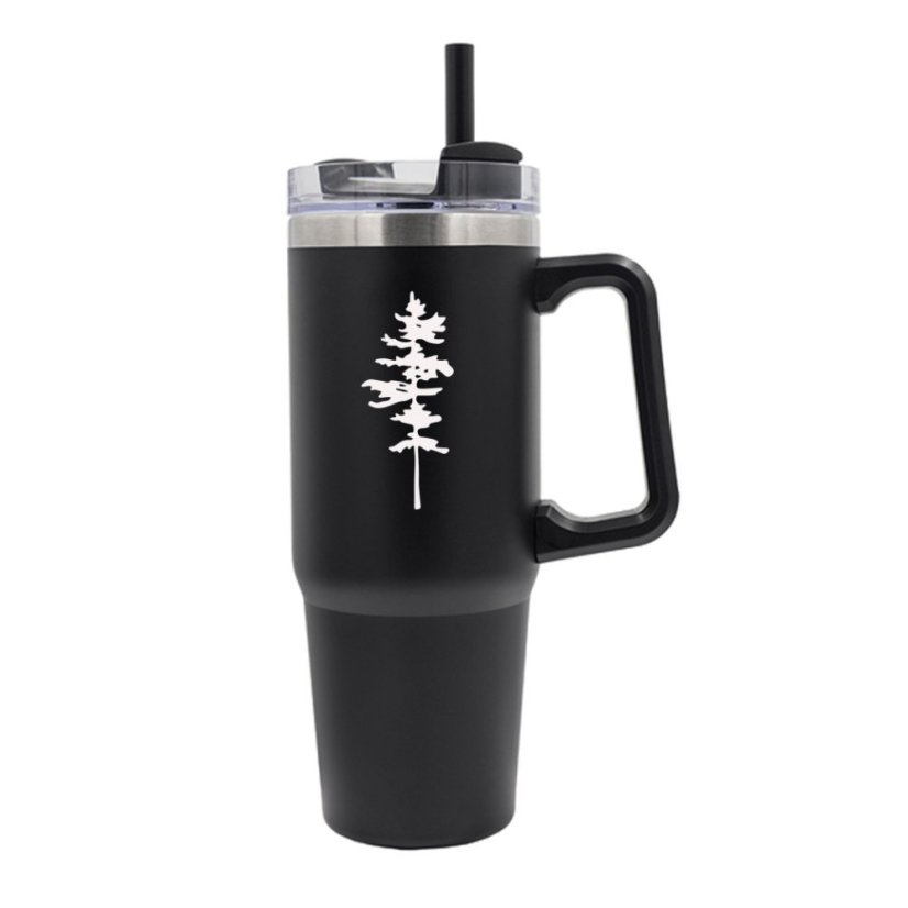 Termohrnček Strom, 900 ml, čierna