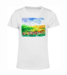 Dámske BIO tričko Krajinomaľba radosť v prírode