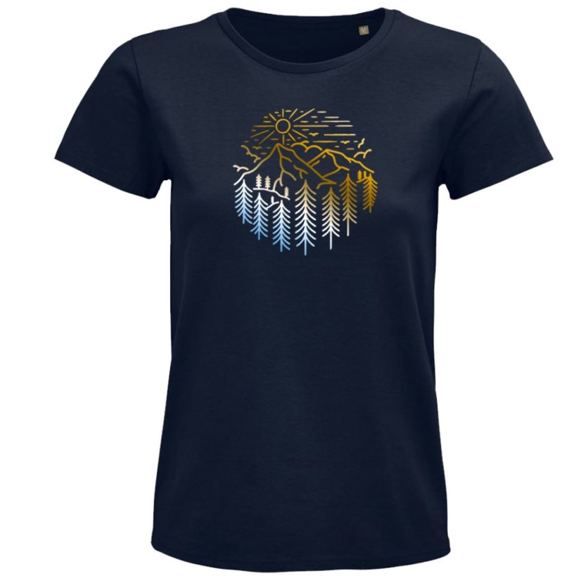 Dámske tričko Skica hôr a lesov