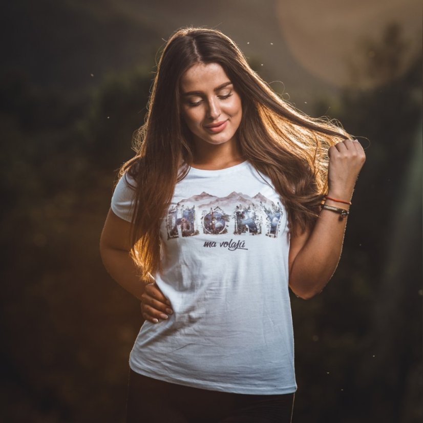 Dámske tričko hory ma volajú noc