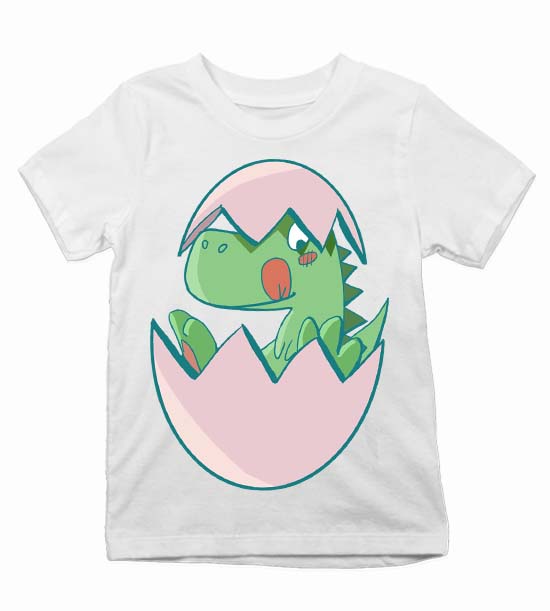 Dětské tričko Dinosaurus růžové vajíčko