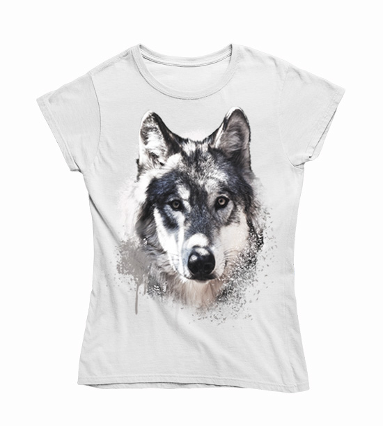 Dámske tričko hlava vlka