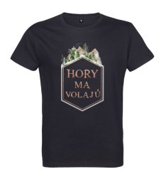 Pánske tričko hory ma volajú rámček čierne