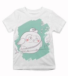 Detské tričko Maľovaná sovička s pozadím