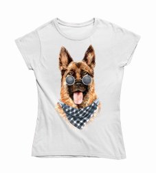 Dámske tričko Nemecký ovčiak zábavne