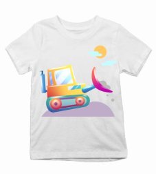 Detské tričko farebný buldozér