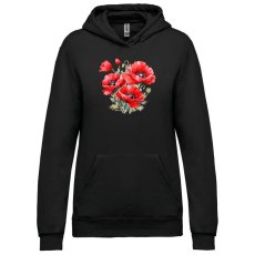 Dámska mikina s kapucňou Červené maky