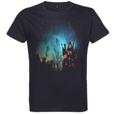 Pánske BIO tričko strašidelný hrad