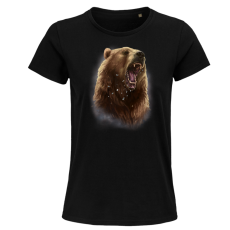 Dámske Bio tričko zúrivý medveď čierne