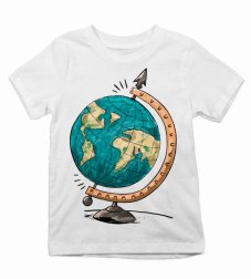 Detské tričko glóbus zemeguľa