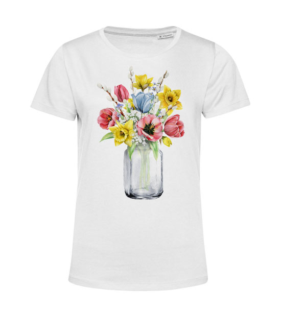 Dámske Bio tričko kvety v sklenenej dóze
