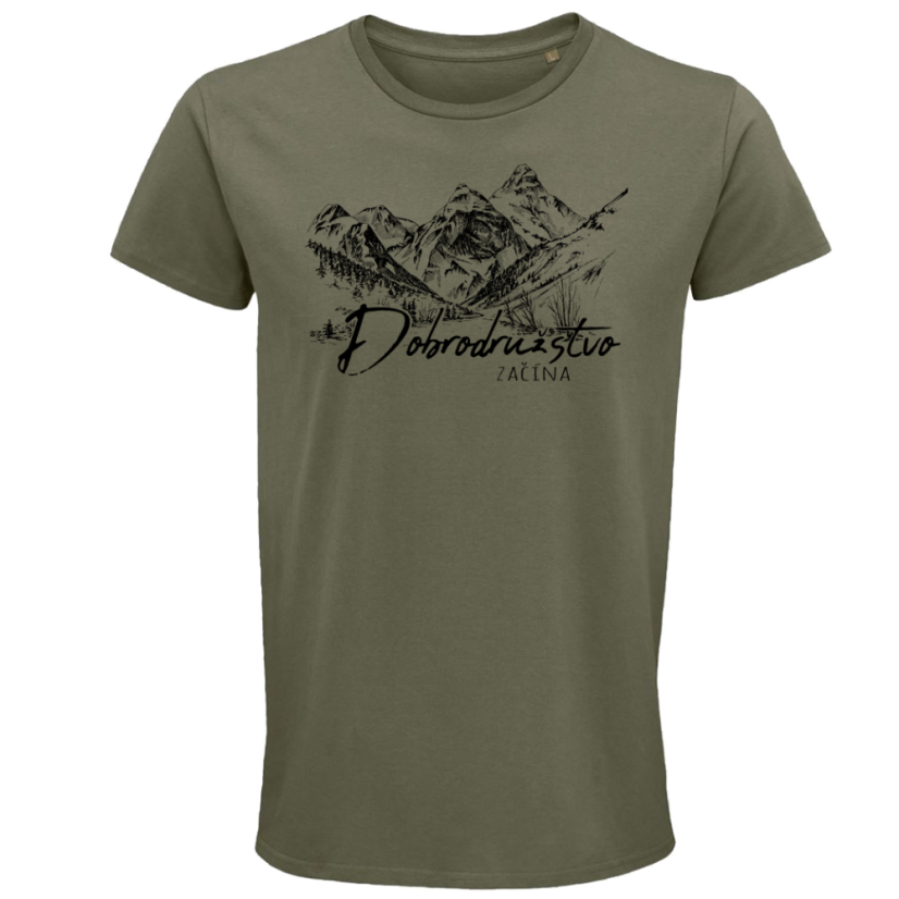 Pánske BIO tričko Dobrodružstvo začína