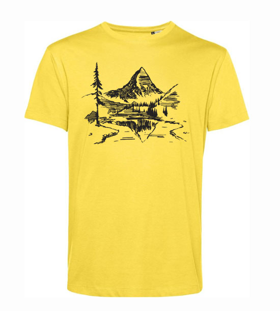 Pánske BIO tričko Hora v pozadí