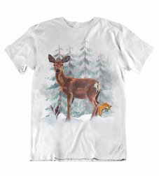 Pánske tričko pozorujúca laň