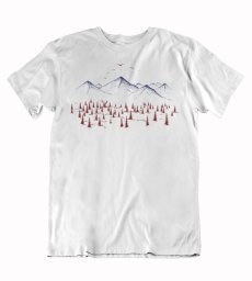 Pánske tričko stromy a štíty