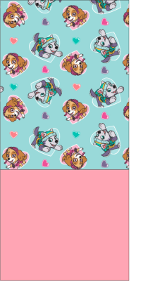 Dětský zimní nákrčník Paw Patrol – růžový (Skye & Sweetie)