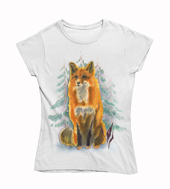 Dámske tričko sediaca líška