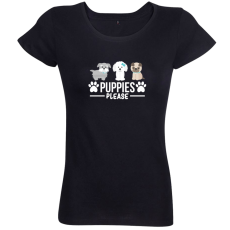 Dámske bio tričko puppies please