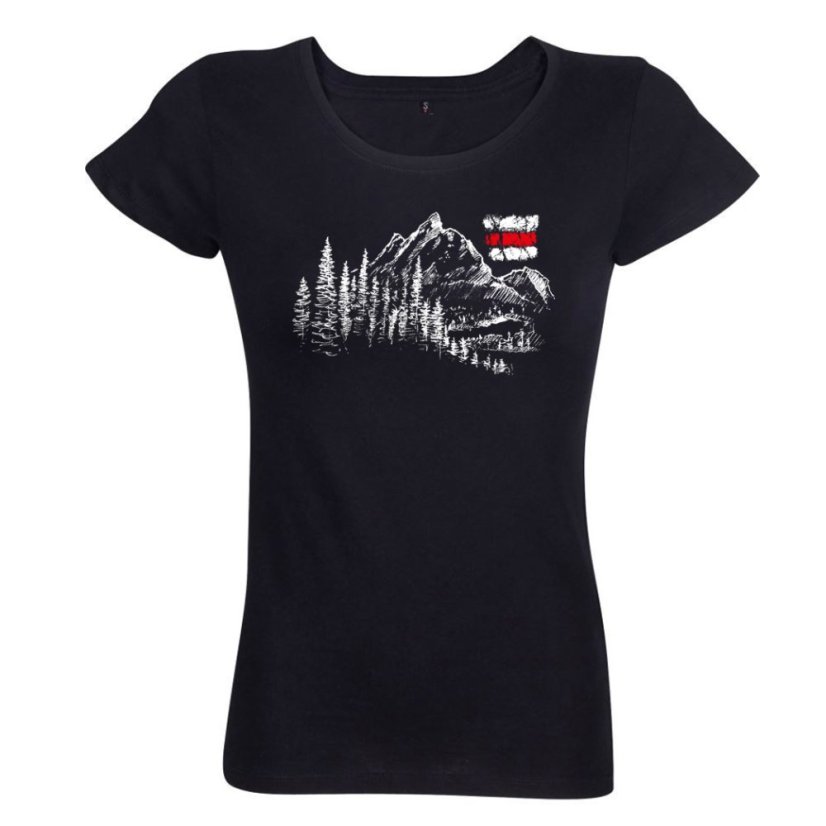 Dámske Bio tričko Hory a turistická značka