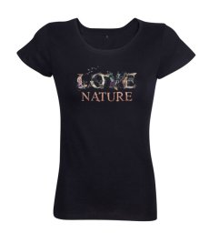 Dámske tričko Love nature, čierne