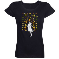 Dámske tričko ležiaca mačka