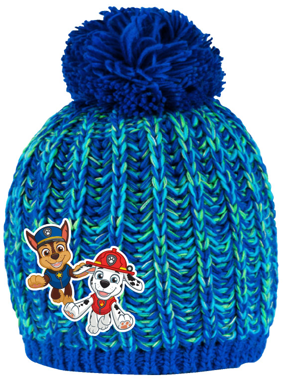 Zimní čepice Paw Patrol (Tlapková patrola), modro-zelená, velikost 52