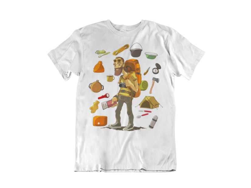 Pánske tričko Správny turista na horách