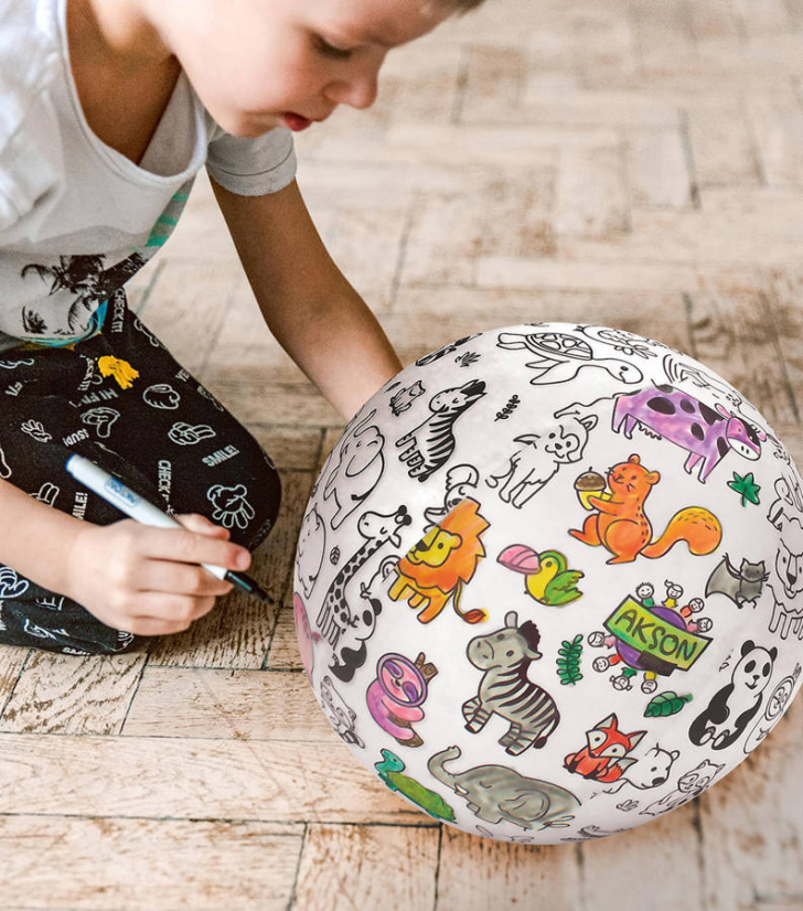 Balónová lopta na vymaľovanie – Dino