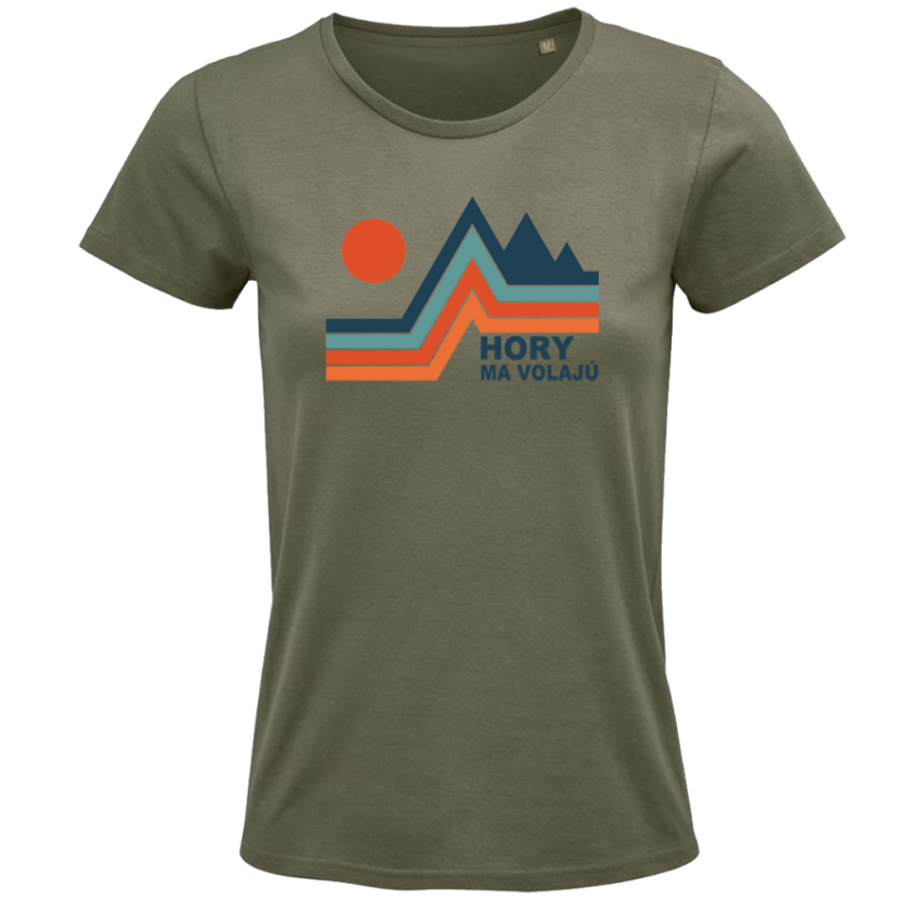 Dámske tričko Retro hory ma volajú