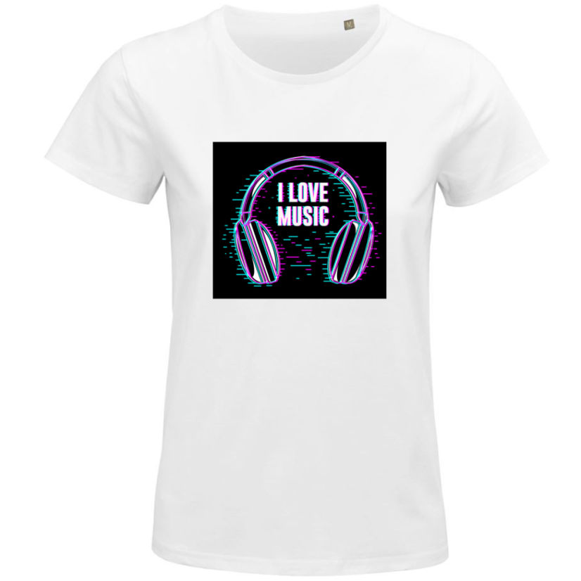 Dámske tričko I love music